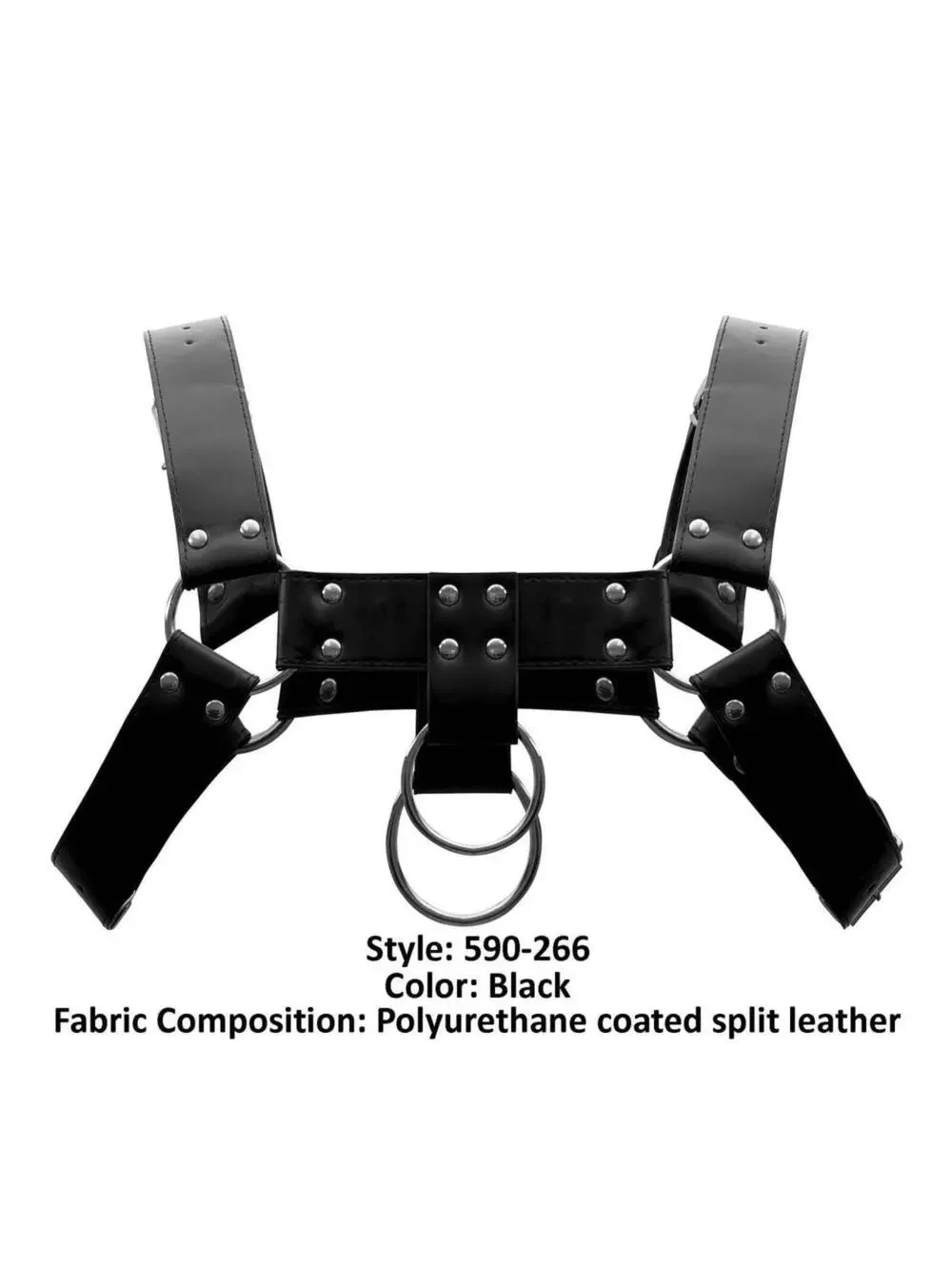 Male Power 590-266 Leather Aries Harness Color Black